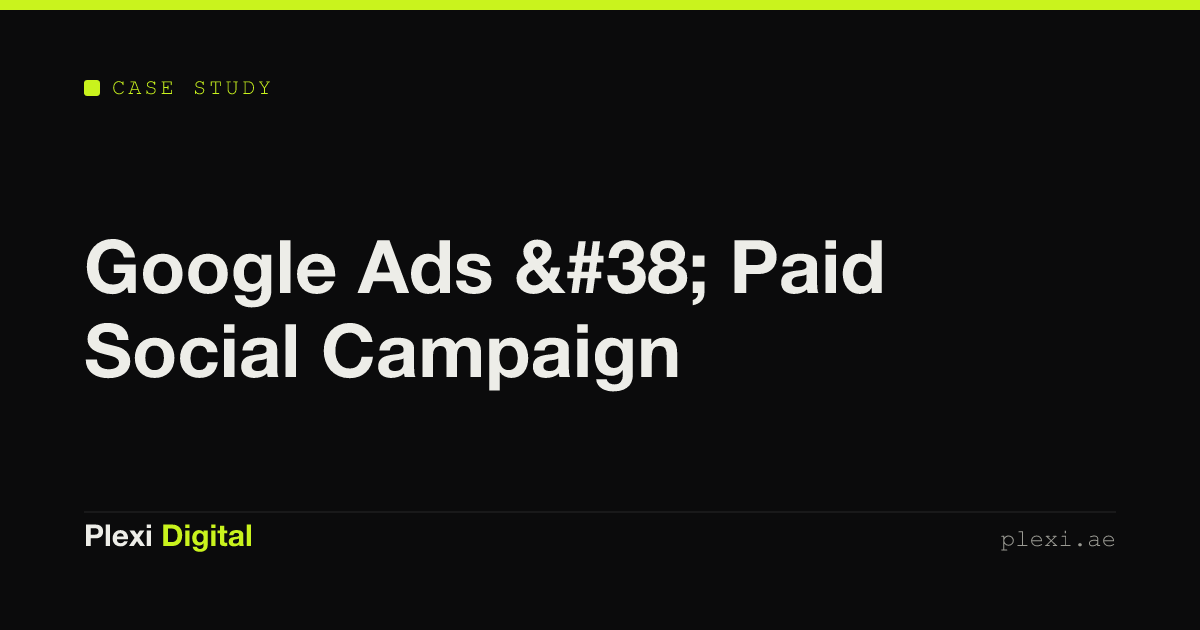 Google Ads & Paid Social Campaign — Plexi Digital case study